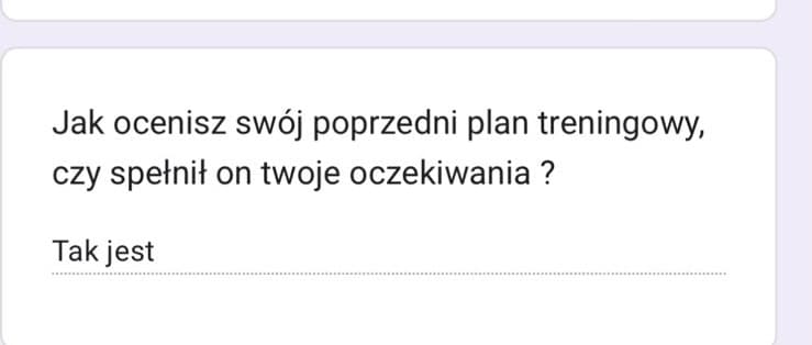 Zrzut ekranu wiadomości od podopiecznego z opinią o współpracy